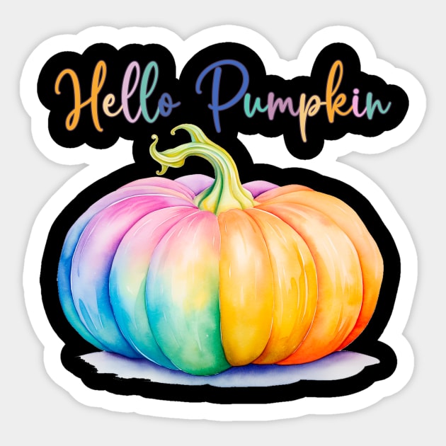 Hello Pumpkin Sticker by RefinedApparelLTD